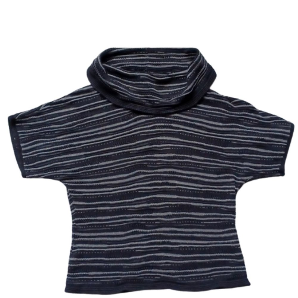 Calvin Klein Jeans Black and Gray Cowl Neck Sweater